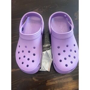 Crocs CLASSIC PLATFORM CLOGS Purple Lavender Women's Sz 7 Comfort Shoes NWT